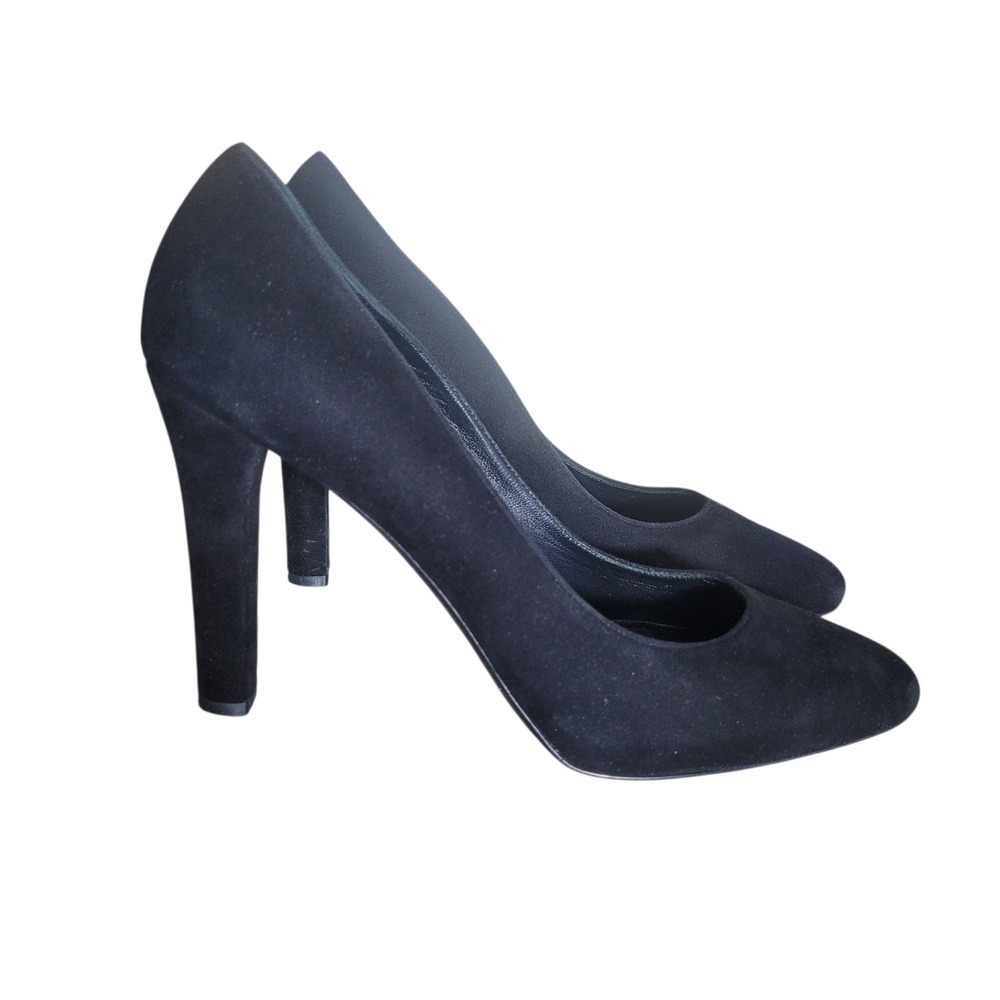 Ralph Lauren Collection Black Suede Pumps Women's Size 8 Purple Label High Heels